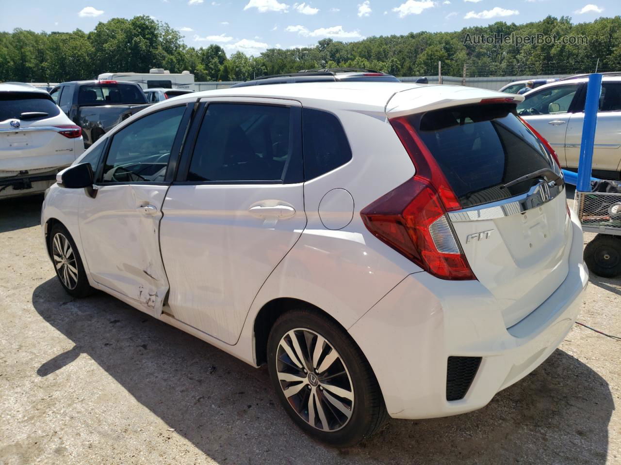 2016 Honda Fit Ex White vin: JHMGK5H73GS001924