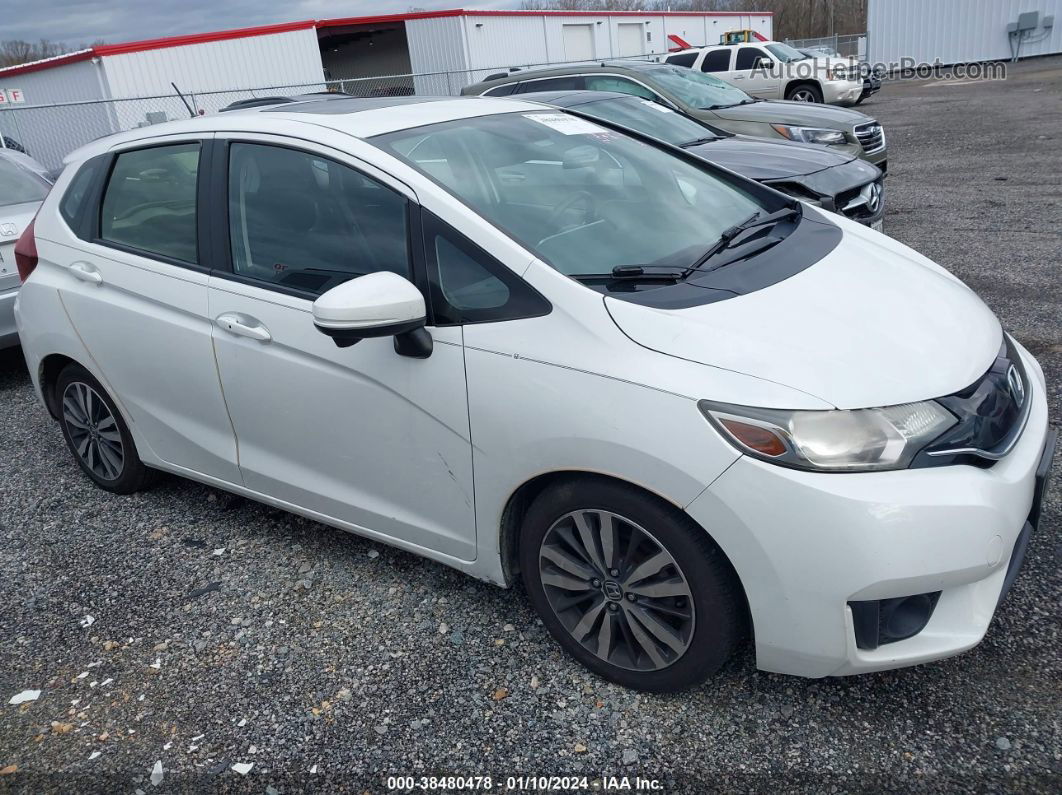 2016 Honda Fit Ex White vin: JHMGK5H73GX004065