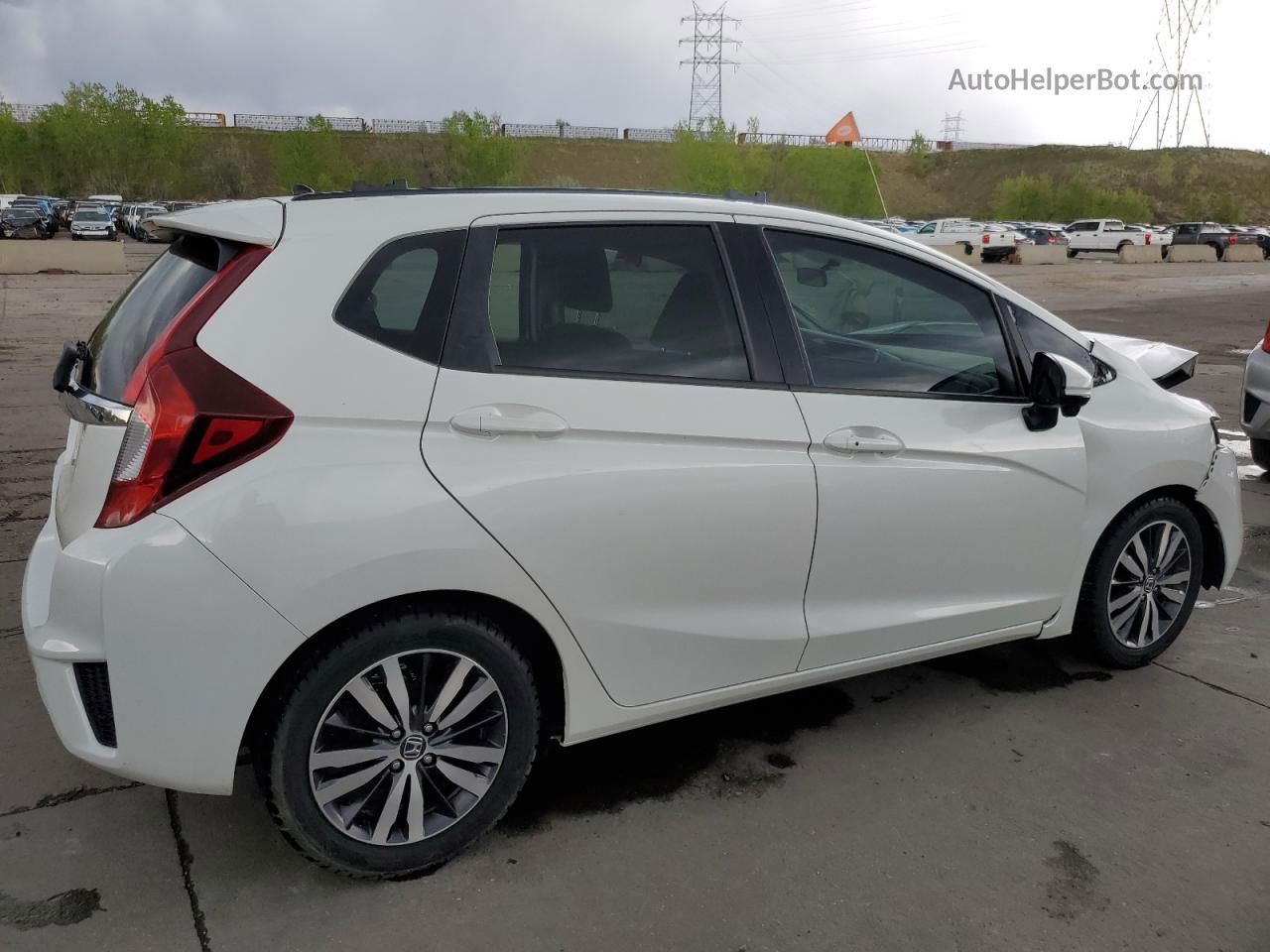 2016 Honda Fit Ex White vin: JHMGK5H74GX001160