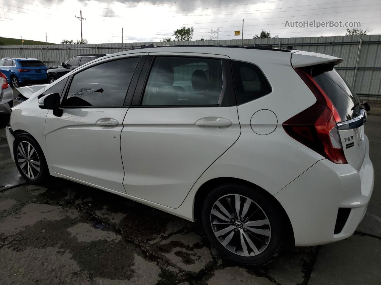 2016 Honda Fit Ex White vin: JHMGK5H74GX001160