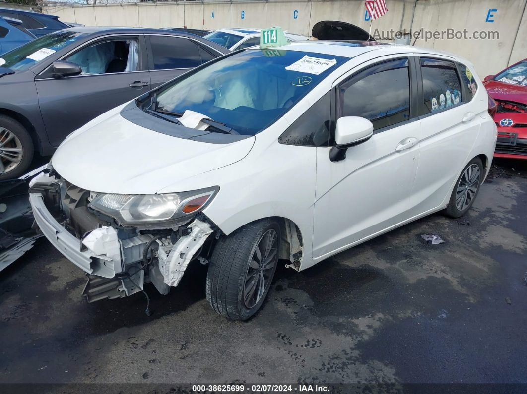 2016 Honda Fit Ex White vin: JHMGK5H74GX036782