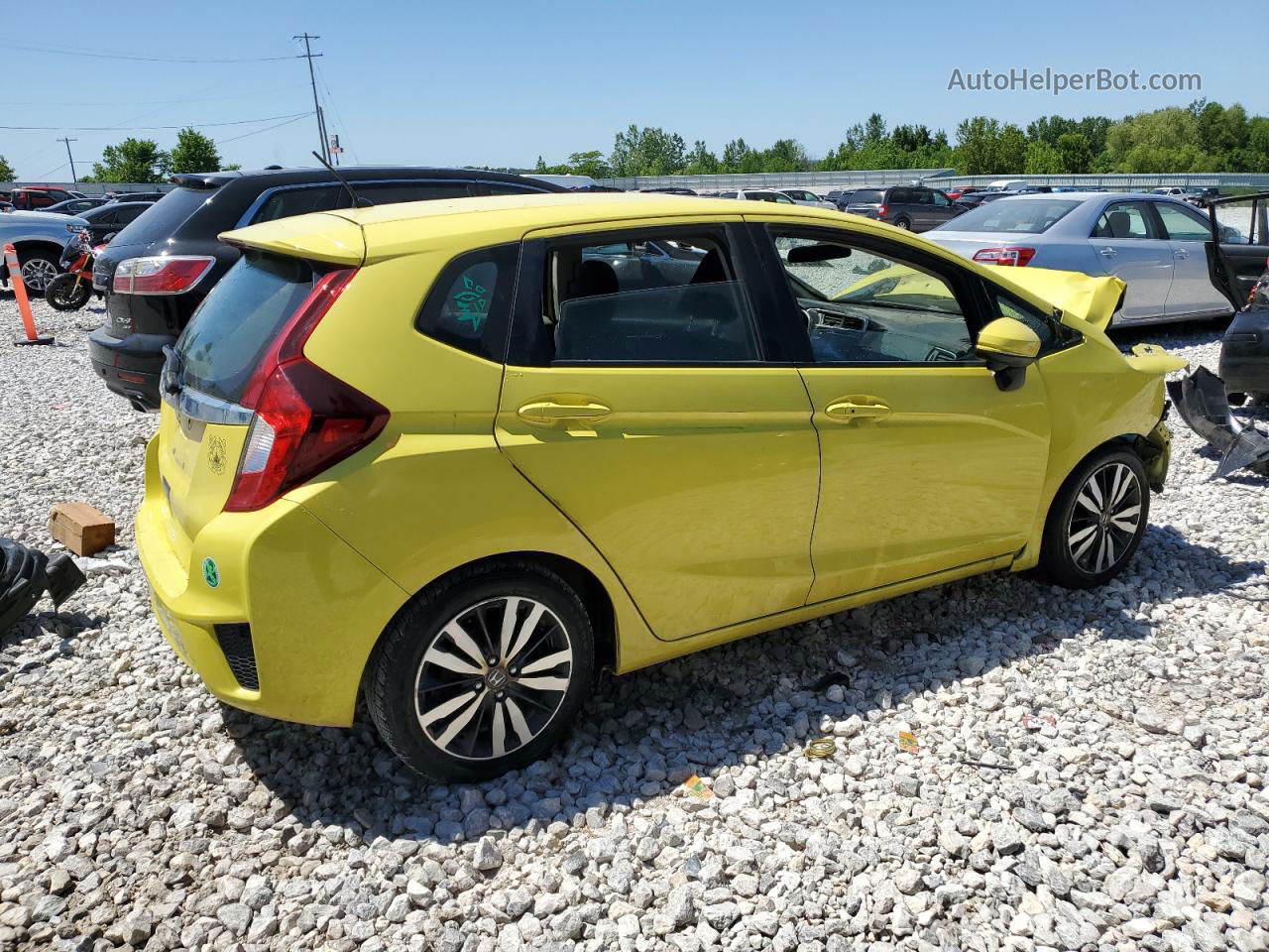 2016 Honda Fit Ex Yellow vin: JHMGK5H75GS010785