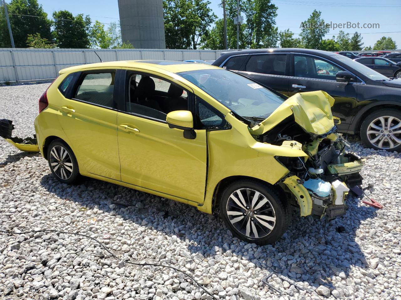 2016 Honda Fit Ex Yellow vin: JHMGK5H75GS010785