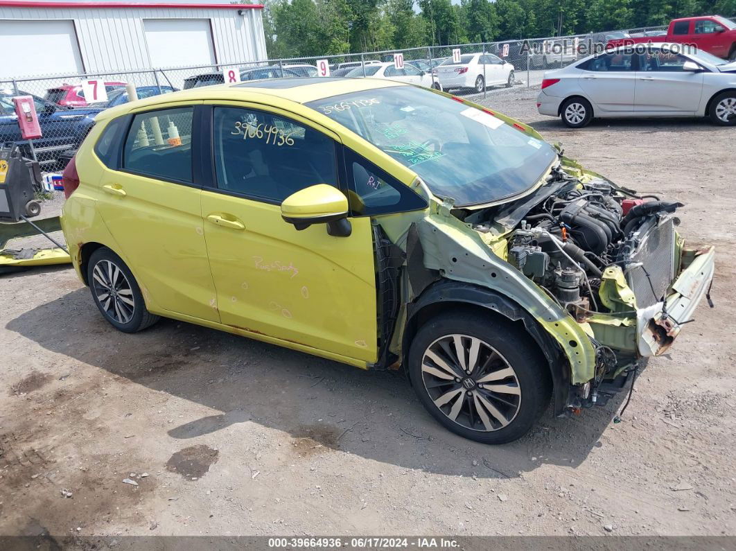 2016 Honda Fit Ex Yellow vin: JHMGK5H75GX005816