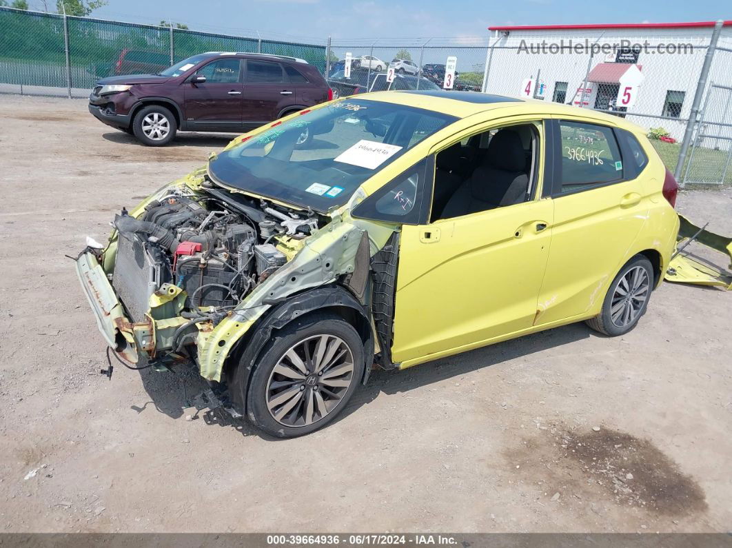 2016 Honda Fit Ex Yellow vin: JHMGK5H75GX005816