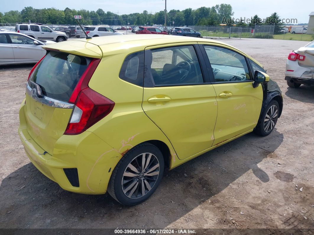 2016 Honda Fit Ex Yellow vin: JHMGK5H75GX005816