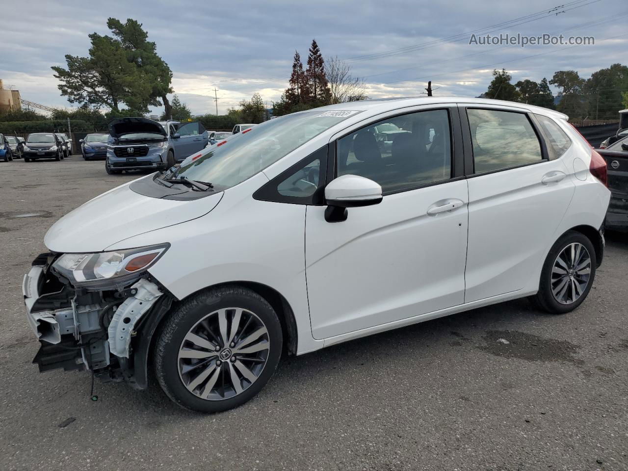 2016 Honda Fit Ex White vin: JHMGK5H75GX029694