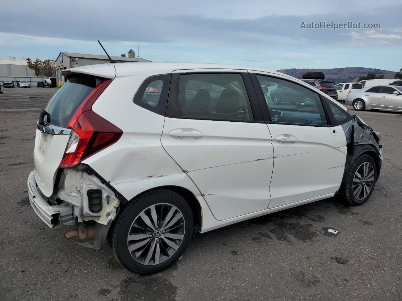 2016 Honda Fit Ex White vin: JHMGK5H75GX029694