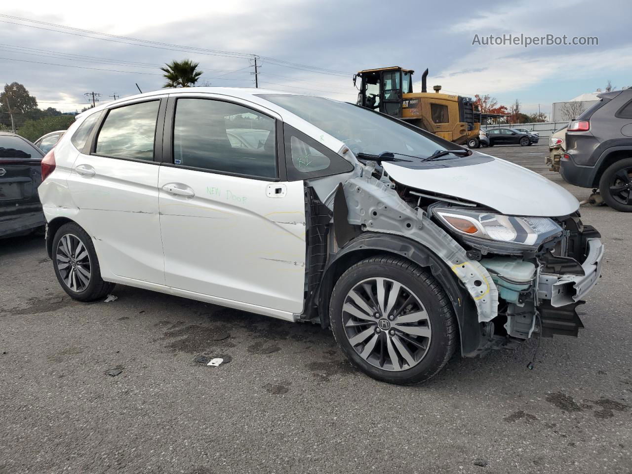 2016 Honda Fit Ex White vin: JHMGK5H75GX029694