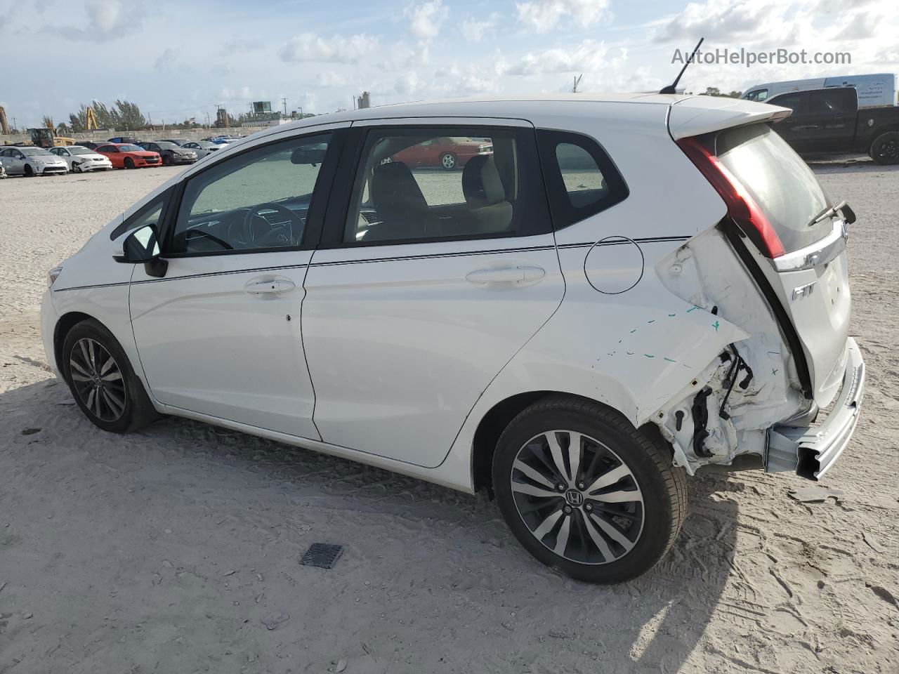 2016 Honda Fit Ex White vin: JHMGK5H76GX010054