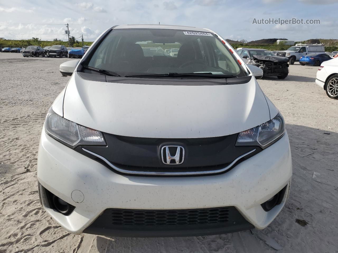 2016 Honda Fit Ex White vin: JHMGK5H76GX010054