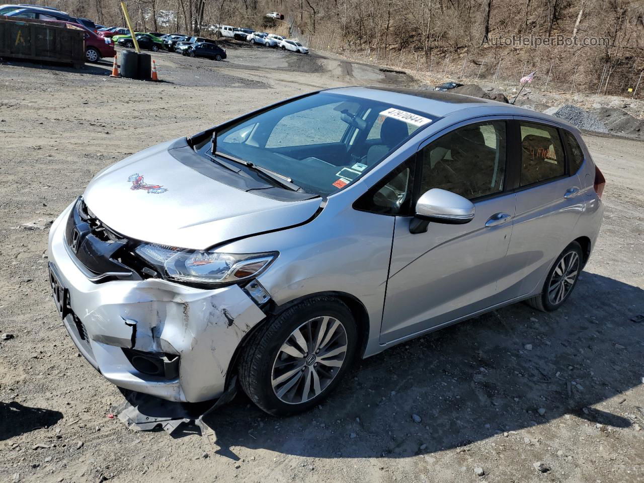 2016 Honda Fit Ex Silver vin: JHMGK5H76GX044852