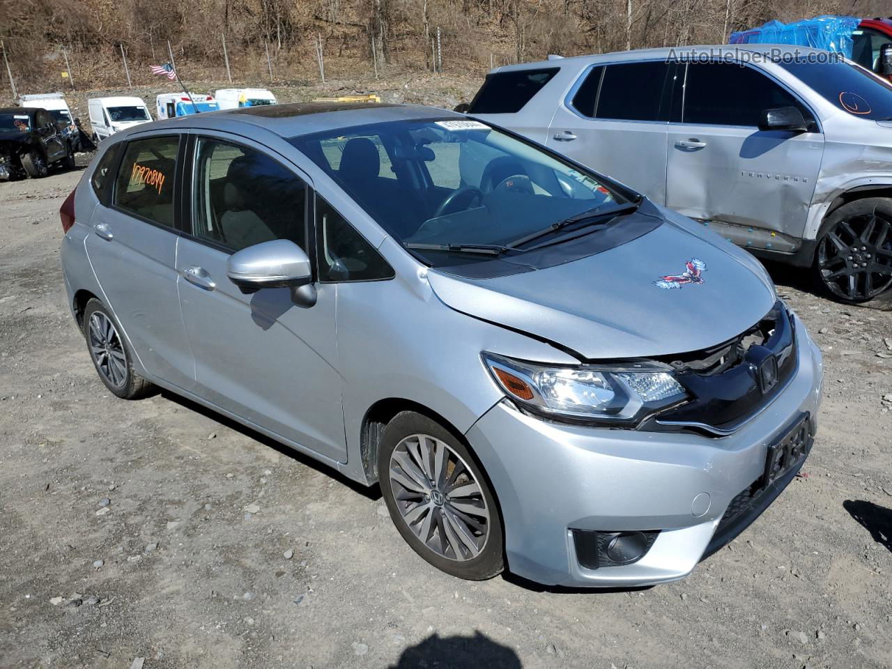 2016 Honda Fit Ex Silver vin: JHMGK5H76GX044852