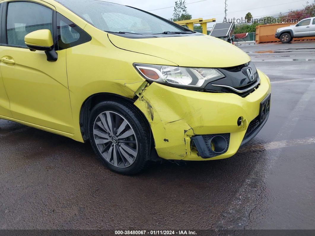 2016 Honda Fit Ex Yellow vin: JHMGK5H77GS000386