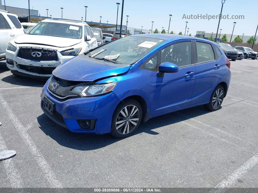 2016 Honda Fit Ex Blue vin: JHMGK5H77GX015151