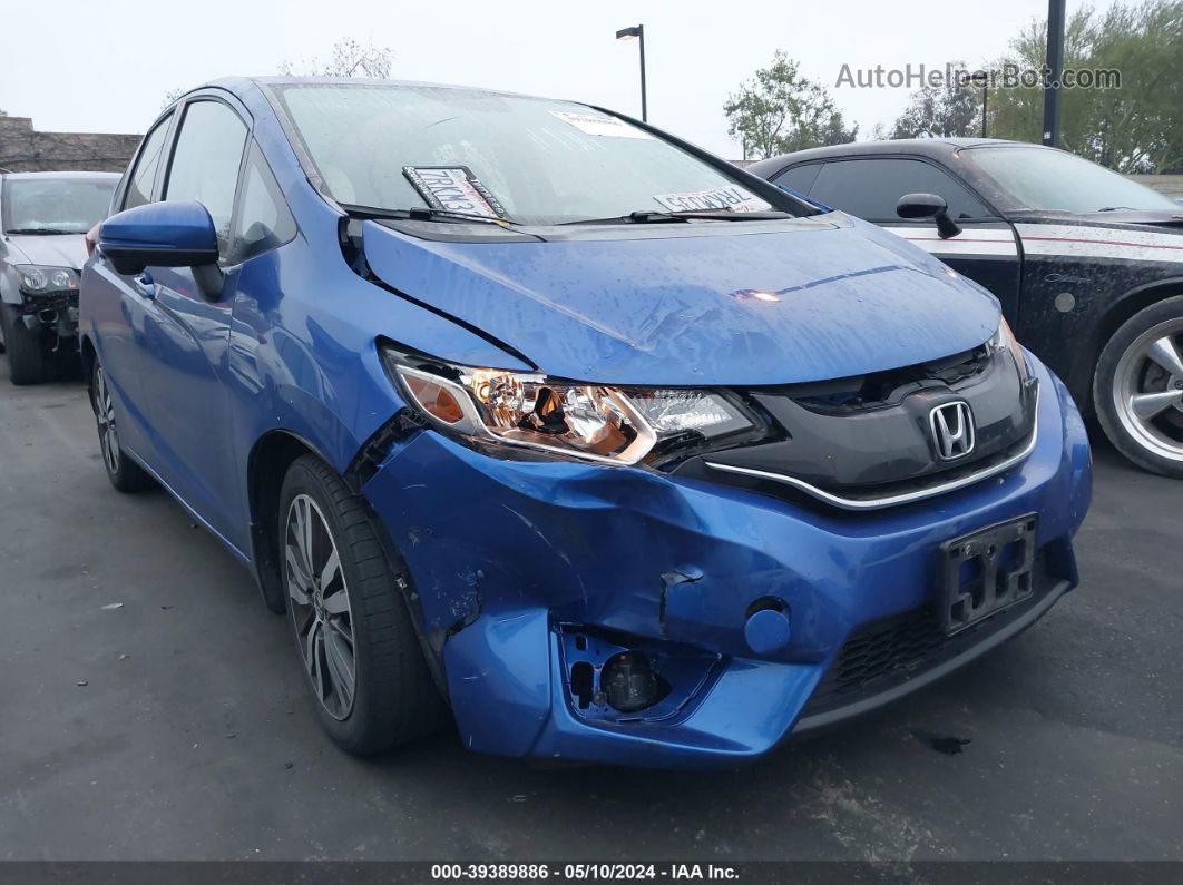 2016 Honda Fit Ex Blue vin: JHMGK5H77GX015151