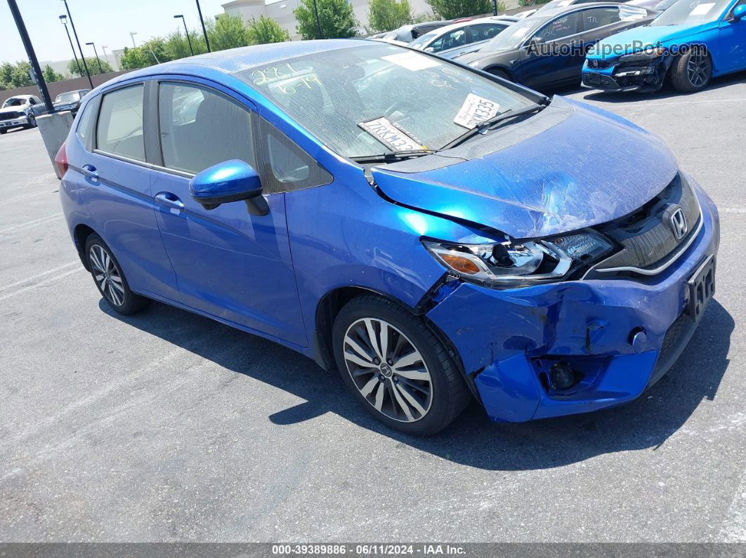 2016 Honda Fit Ex Blue vin: JHMGK5H77GX015151