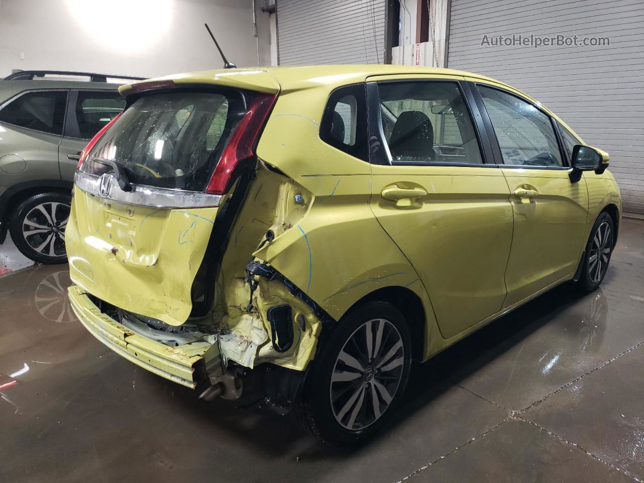 2016 Honda Fit Ex Yellow vin: JHMGK5H77GX022620