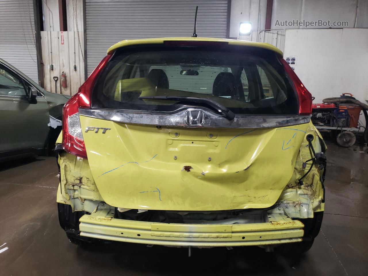 2016 Honda Fit Ex Yellow vin: JHMGK5H77GX022620