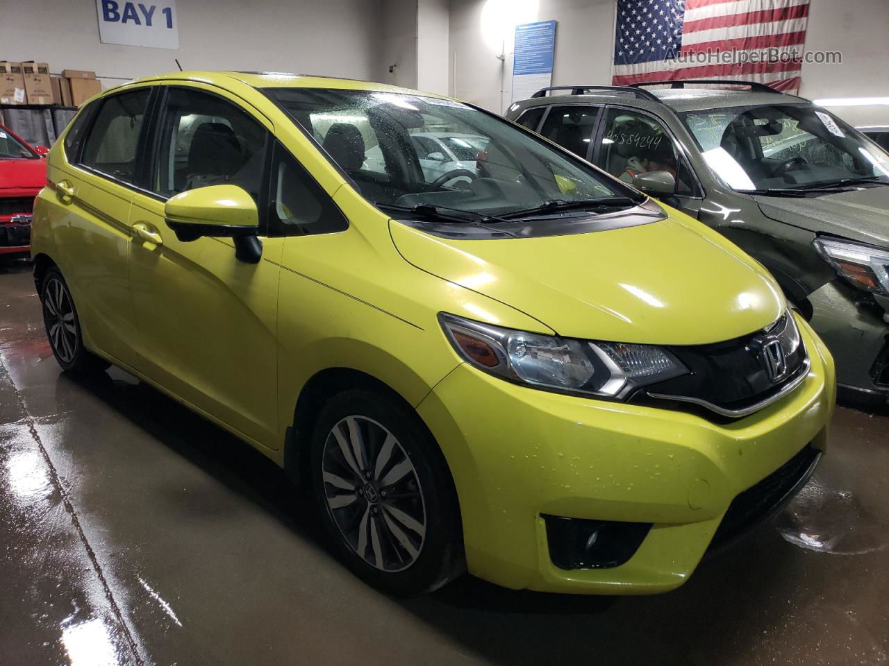 2016 Honda Fit Ex Yellow vin: JHMGK5H77GX022620