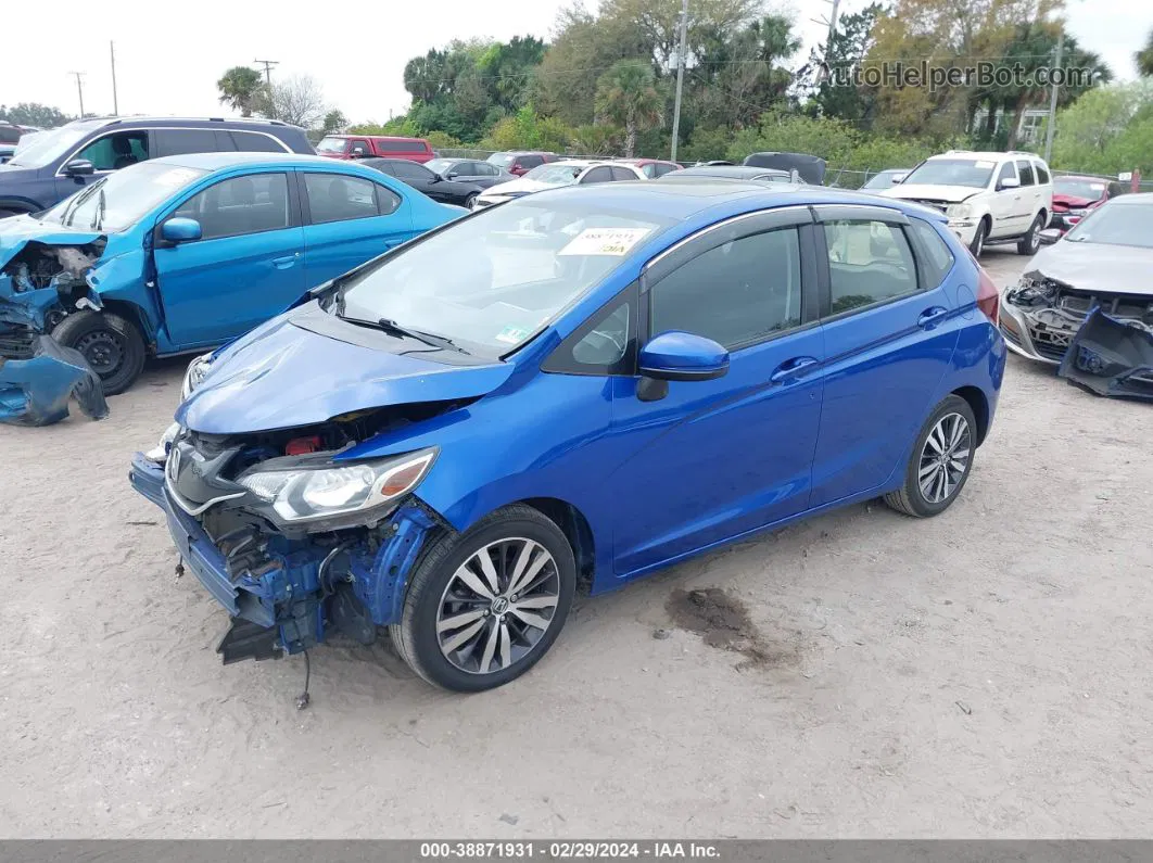 2016 Honda Fit Ex Синий vin: JHMGK5H78GS015107