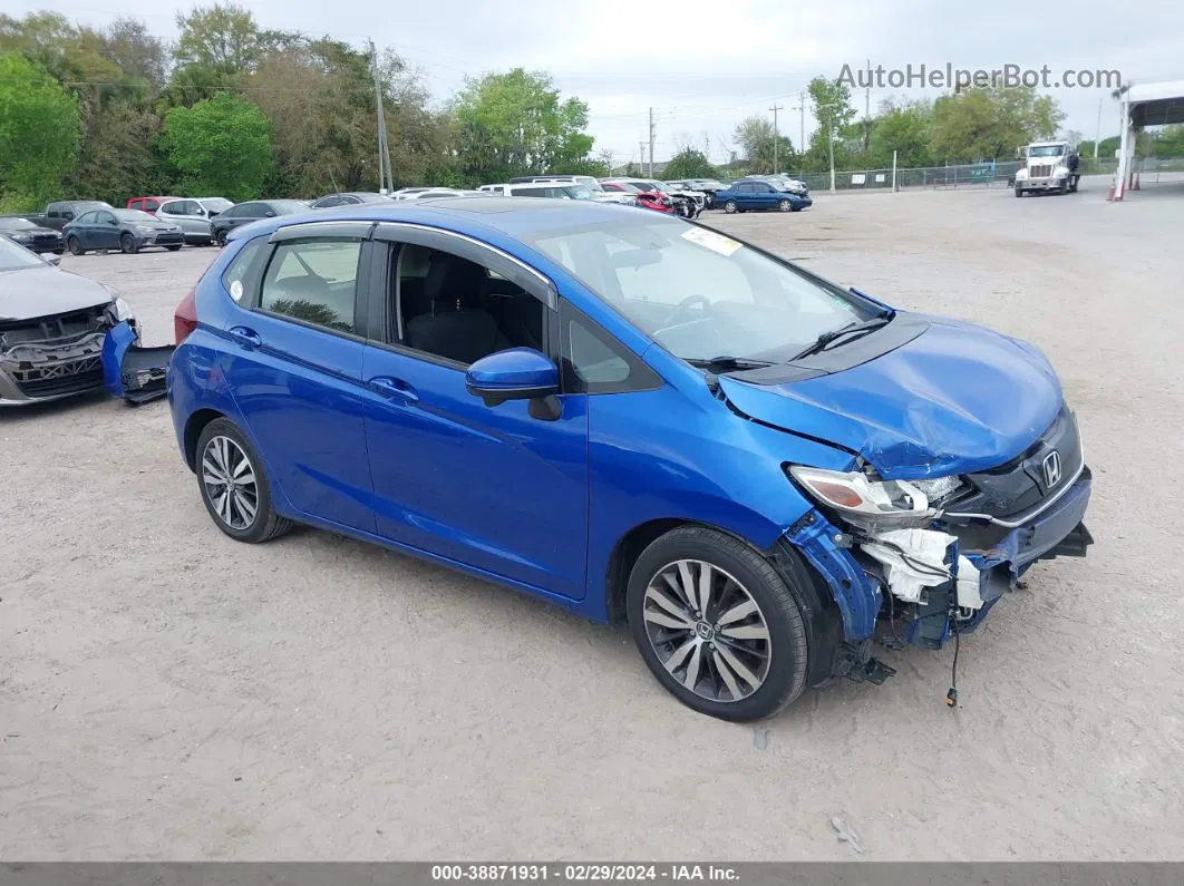 2016 Honda Fit Ex Blue vin: JHMGK5H78GS015107