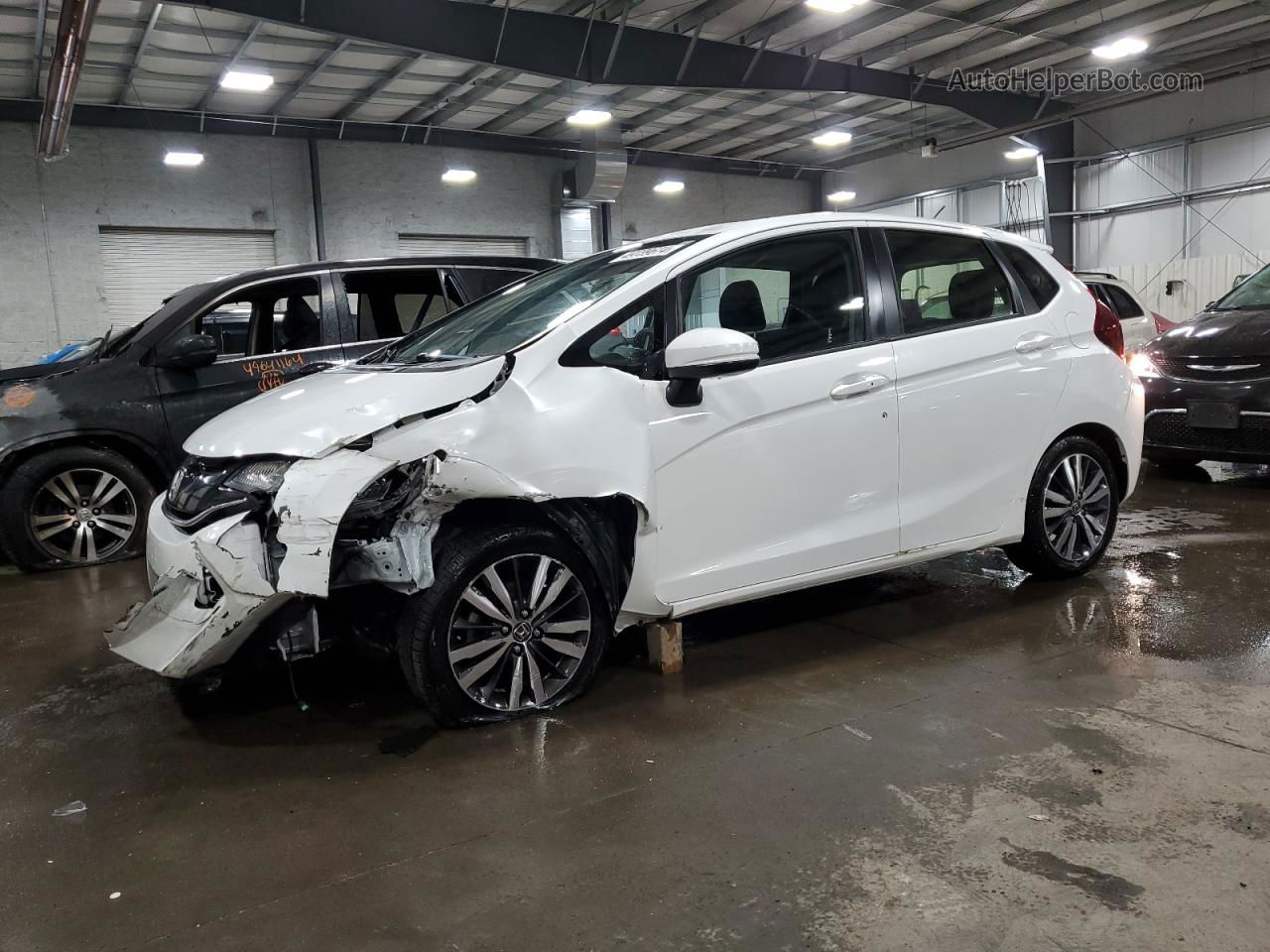 2016 Honda Fit Ex White vin: JHMGK5H78GX014204