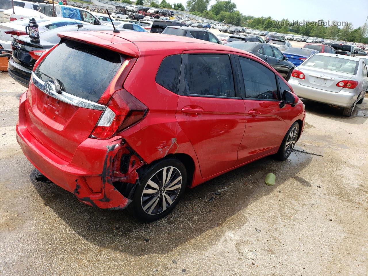 2016 Honda Fit Ex Red vin: JHMGK5H78GX042732