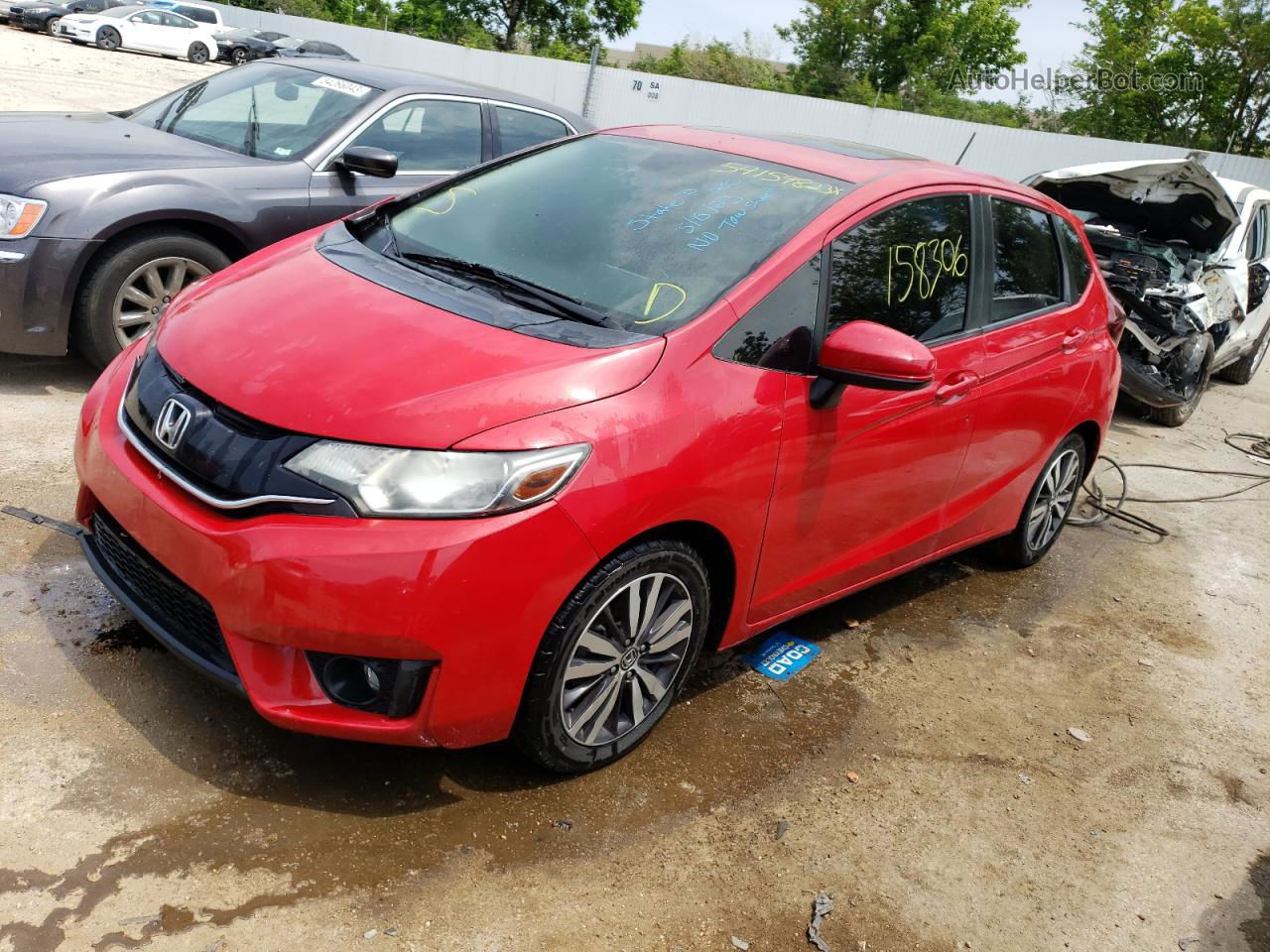 2016 Honda Fit Ex Red vin: JHMGK5H78GX042732