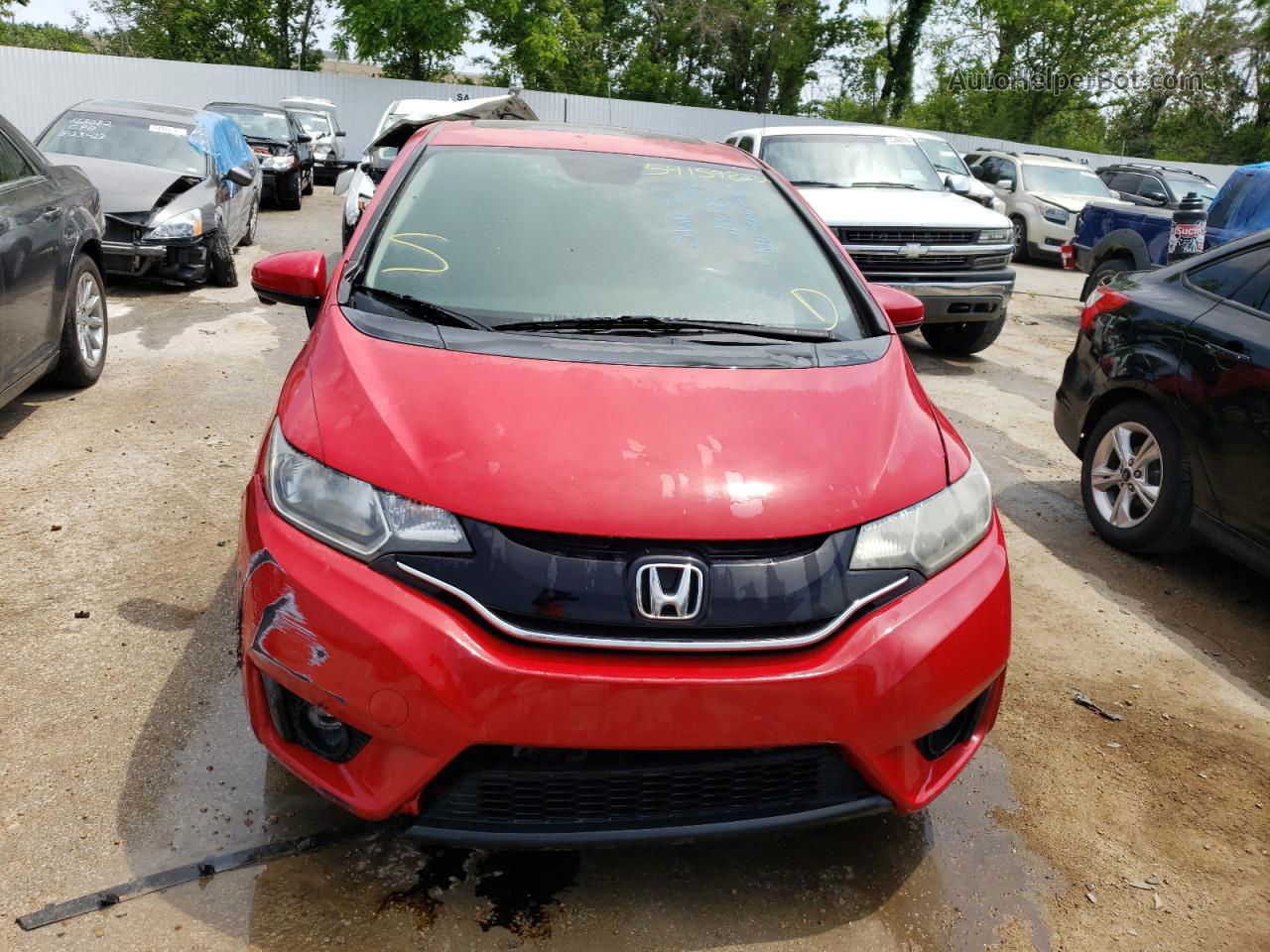 2016 Honda Fit Ex Red vin: JHMGK5H78GX042732