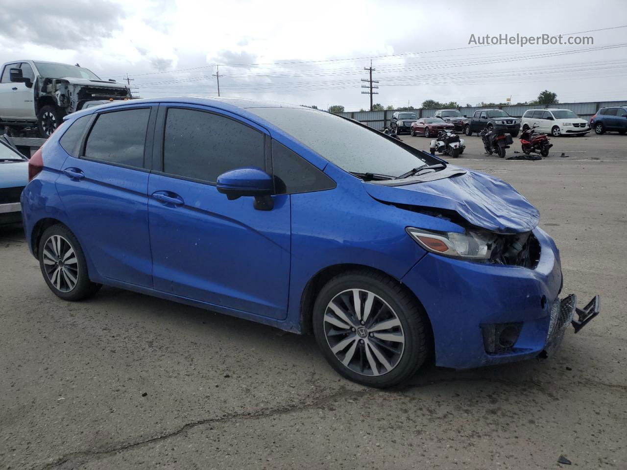 2016 Honda Fit Ex Blue vin: JHMGK5H78GX043587