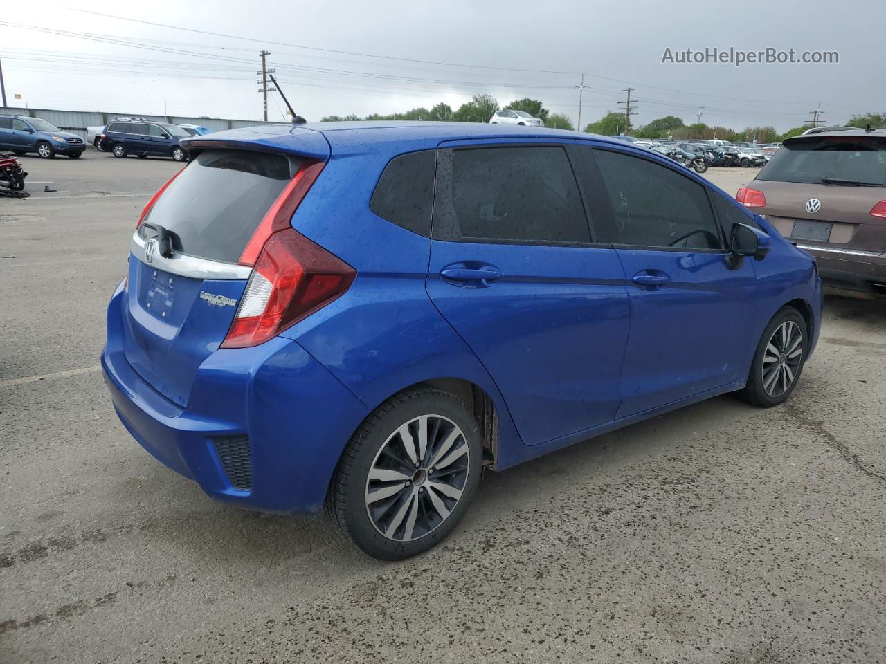 2016 Honda Fit Ex Blue vin: JHMGK5H78GX043587