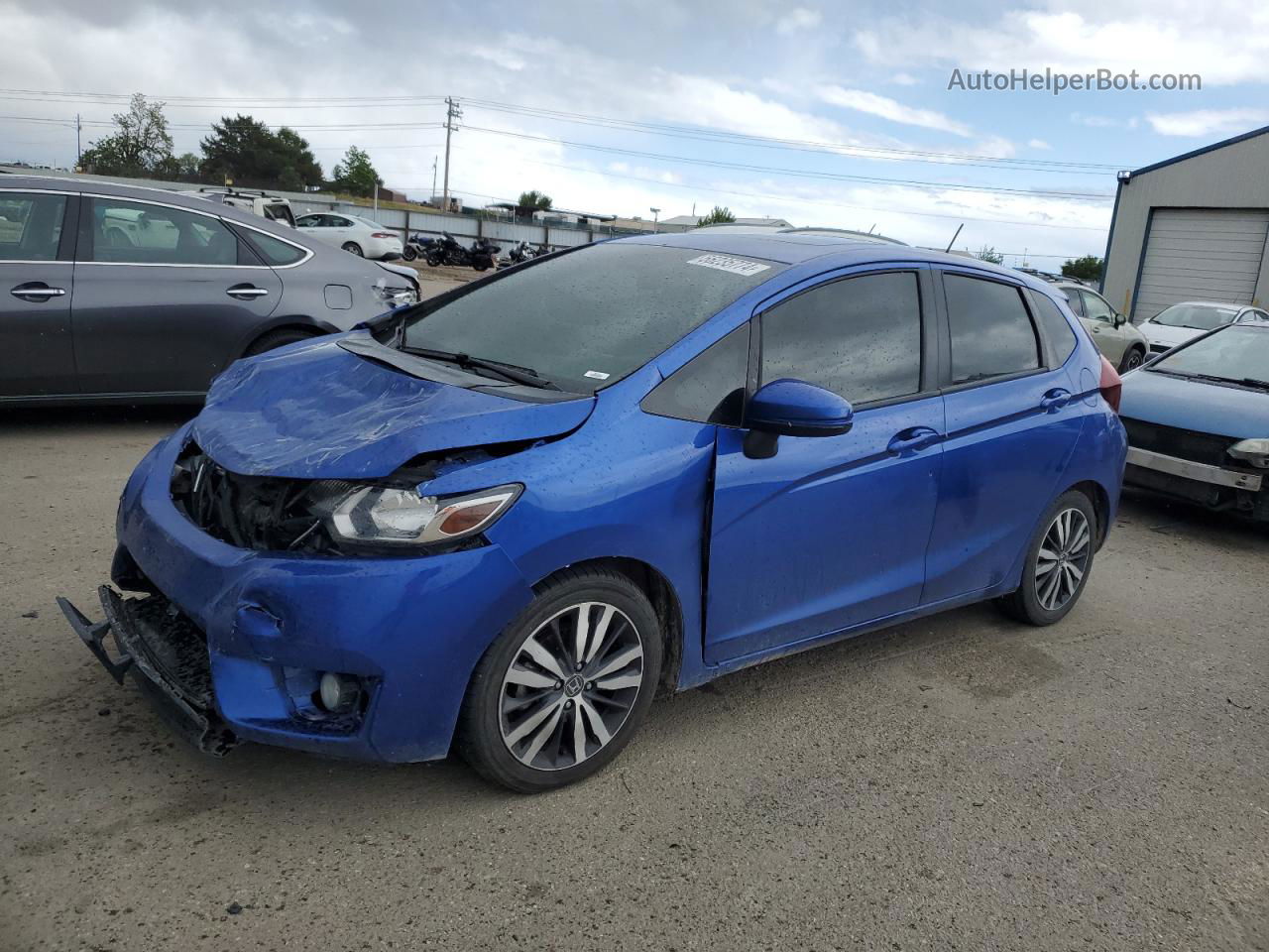 2016 Honda Fit Ex Blue vin: JHMGK5H78GX043587