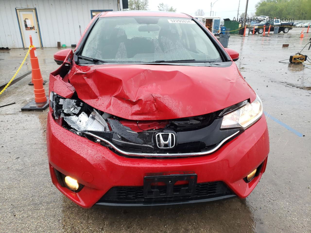 2016 Honda Fit Ex Red vin: JHMGK5H78GX043881