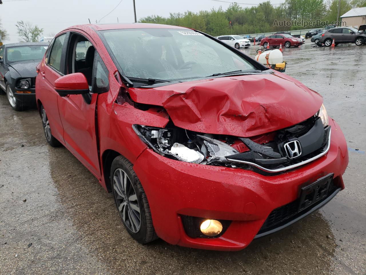 2016 Honda Fit Ex Red vin: JHMGK5H78GX043881