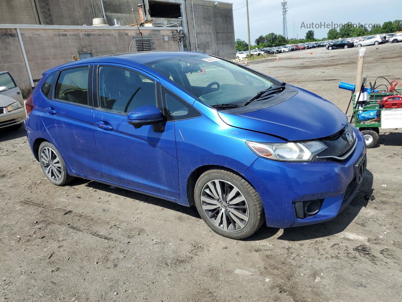 2016 Honda Fit Ex Blue vin: JHMGK5H7XGX004323