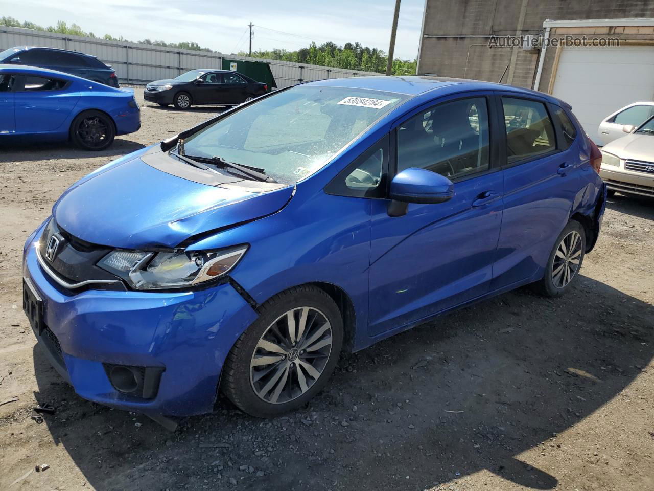 2016 Honda Fit Ex Blue vin: JHMGK5H7XGX004323