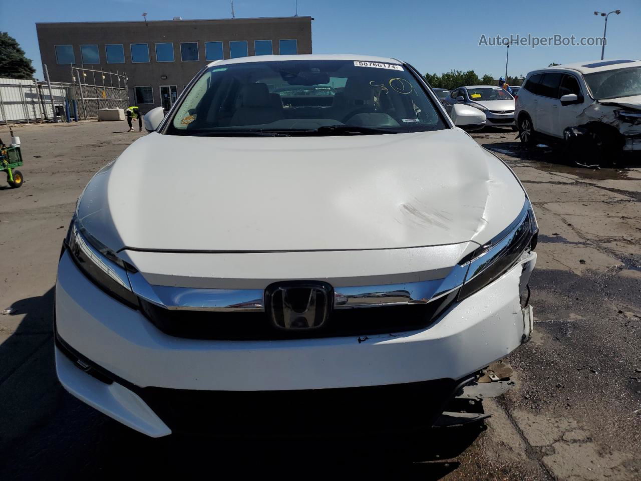 2018 Honda Clarity  White vin: JHMZC5F12JC015416