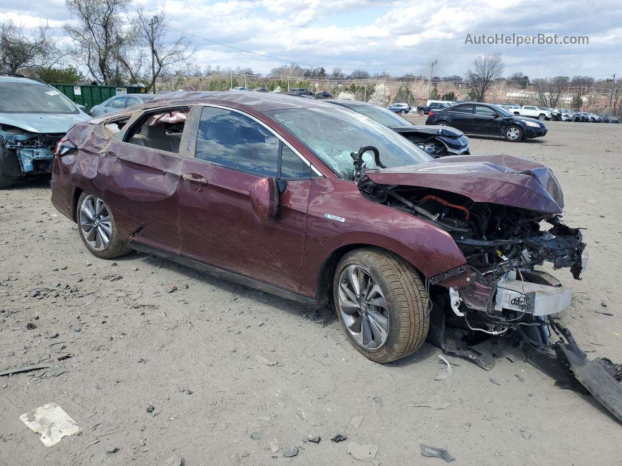 2018 Honda Clarity  Бордовый vin: JHMZC5F19JC023447