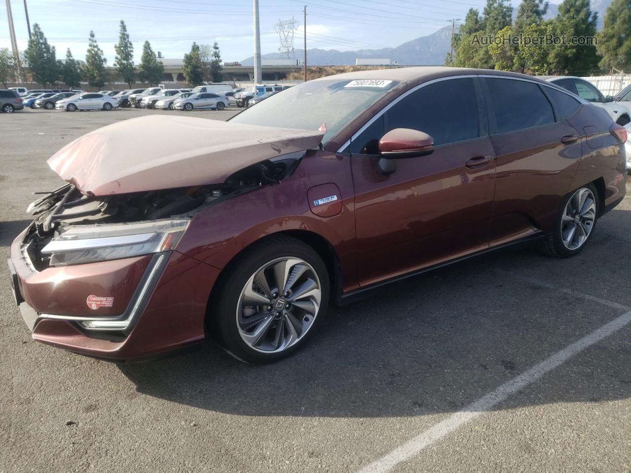 2018 Honda Clarity Touring Burgundy vin: JHMZC5F32JC003333