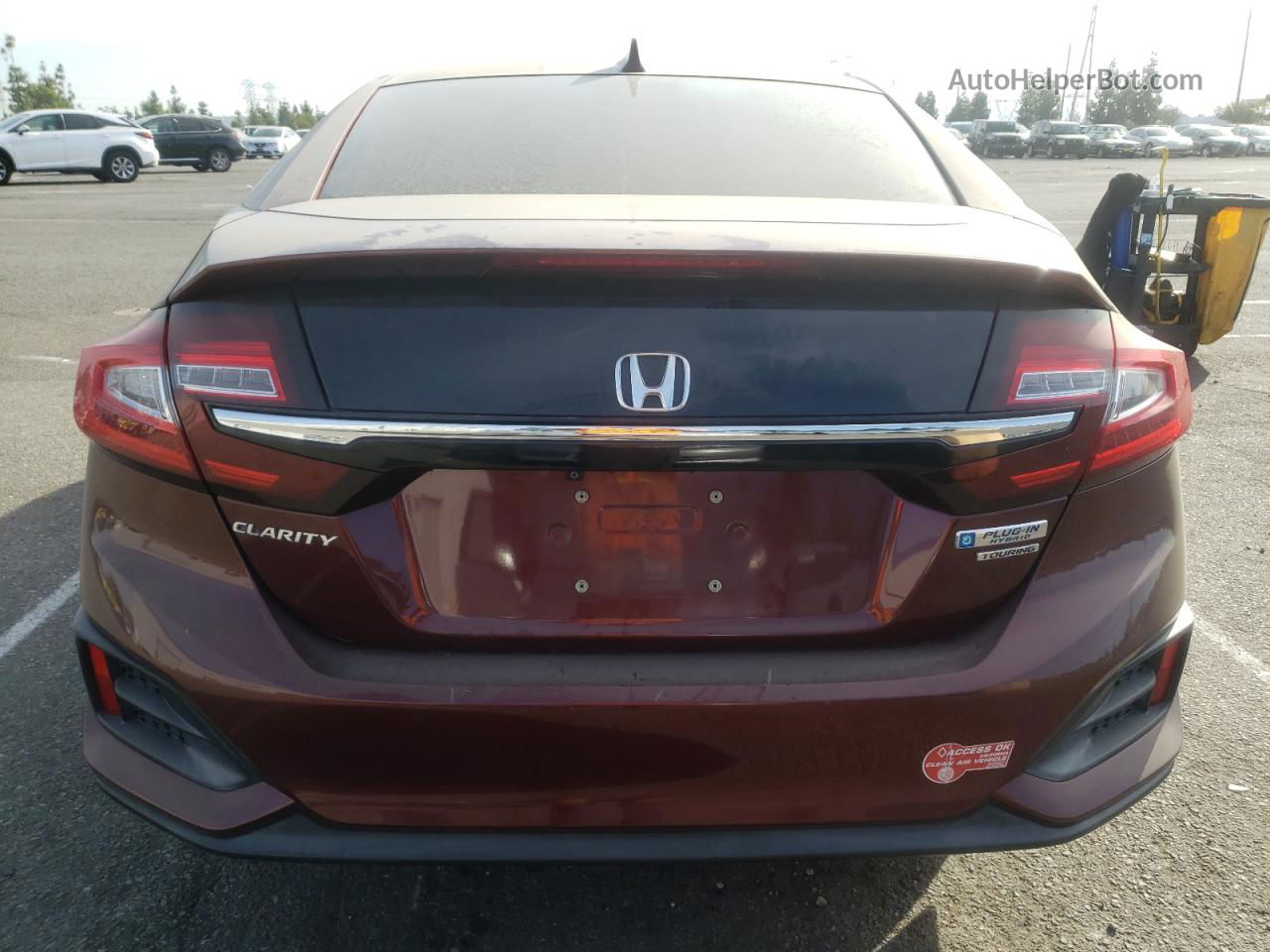 2018 Honda Clarity Touring Burgundy vin: JHMZC5F32JC003333