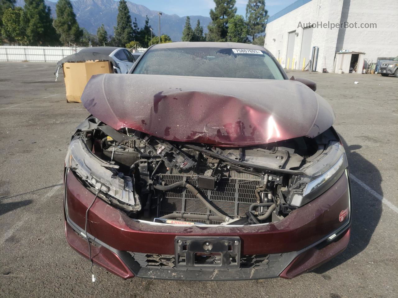 2018 Honda Clarity Touring Burgundy vin: JHMZC5F32JC003333