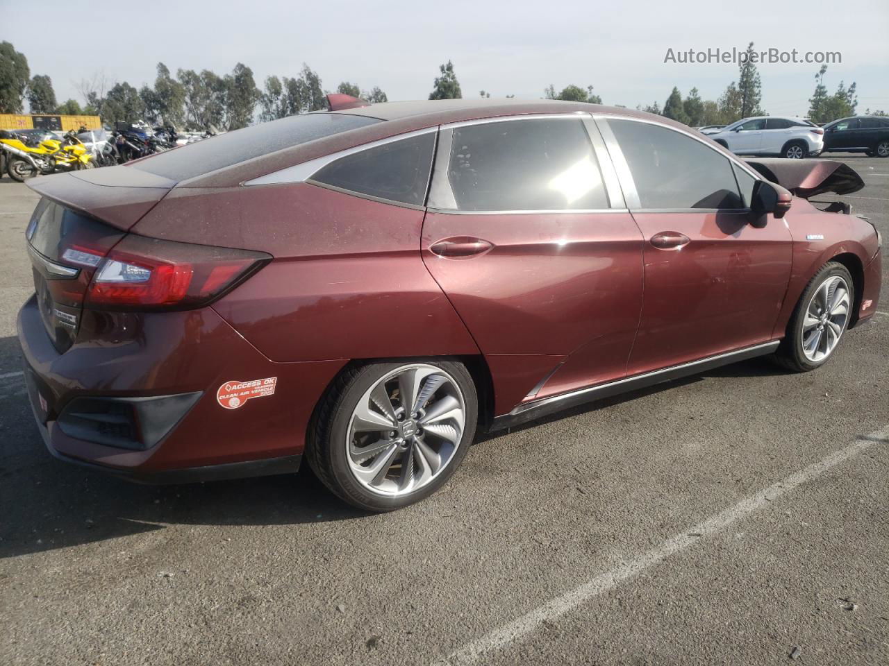 2018 Honda Clarity Touring Burgundy vin: JHMZC5F32JC003333