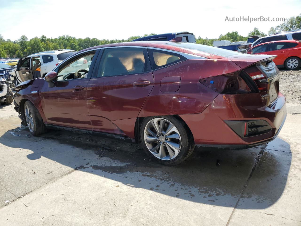 2018 Honda Clarity Touring Maroon vin: JHMZC5F37JC019348