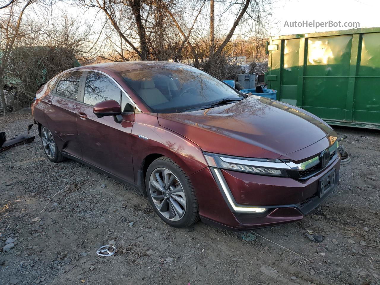 2018 Honda Clarity Touring Burgundy vin: JHMZC5F38JC009802