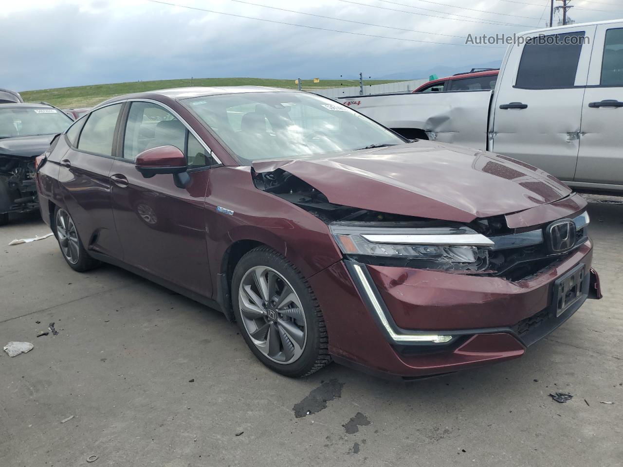 2018 Honda Clarity Touring Burgundy vin: JHMZC5F39JC012059