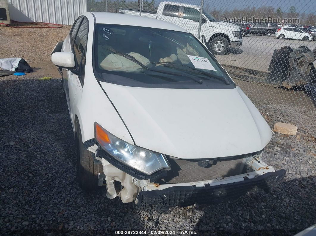 2012 Honda Insight   White vin: JHMZE2H30CS000249