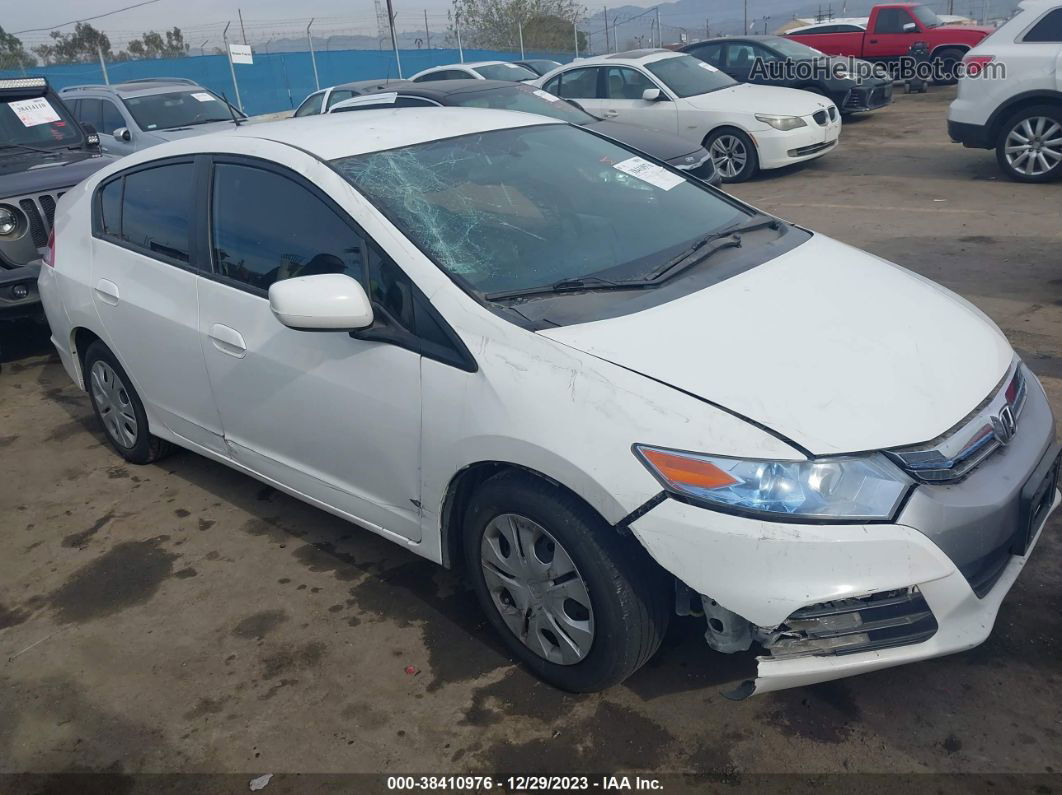 2012 Honda Insight   White vin: JHMZE2H3XCS002798