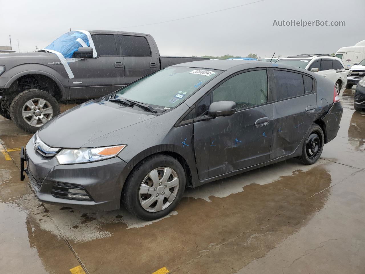 2012 Honda Insight Lx Gray vin: JHMZE2H50CS004559