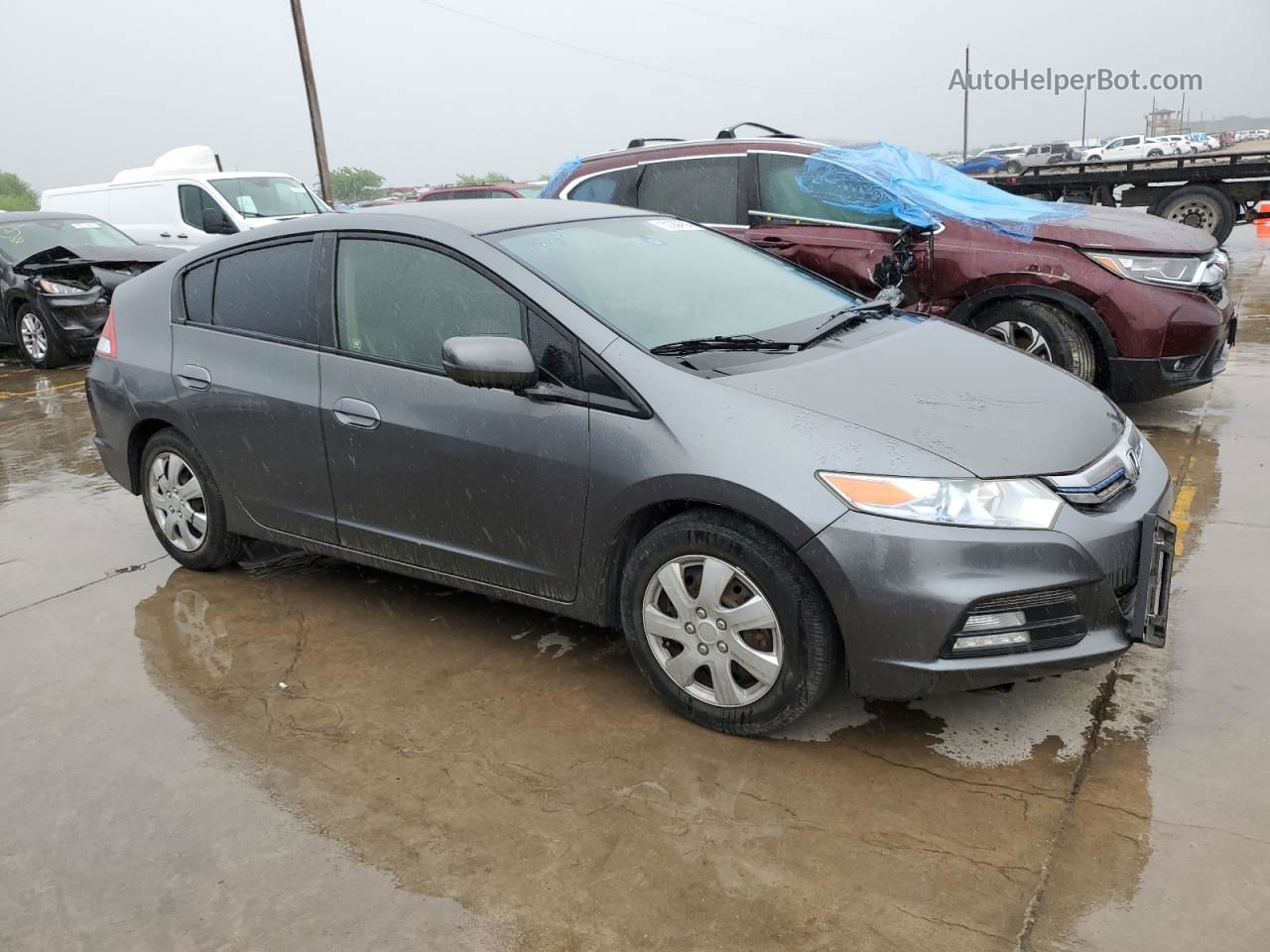 2012 Honda Insight Lx Gray vin: JHMZE2H50CS004559